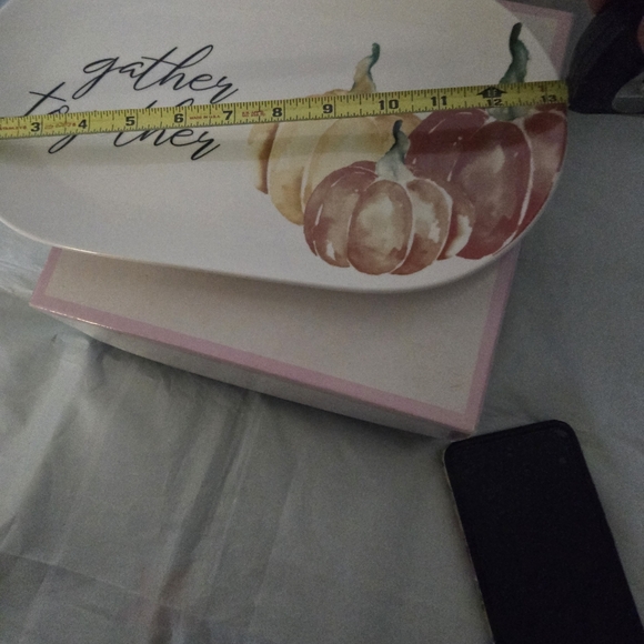 .Thanksgiving Pumpkin Serving Tray 13 ×6 - Picture 3 of 4